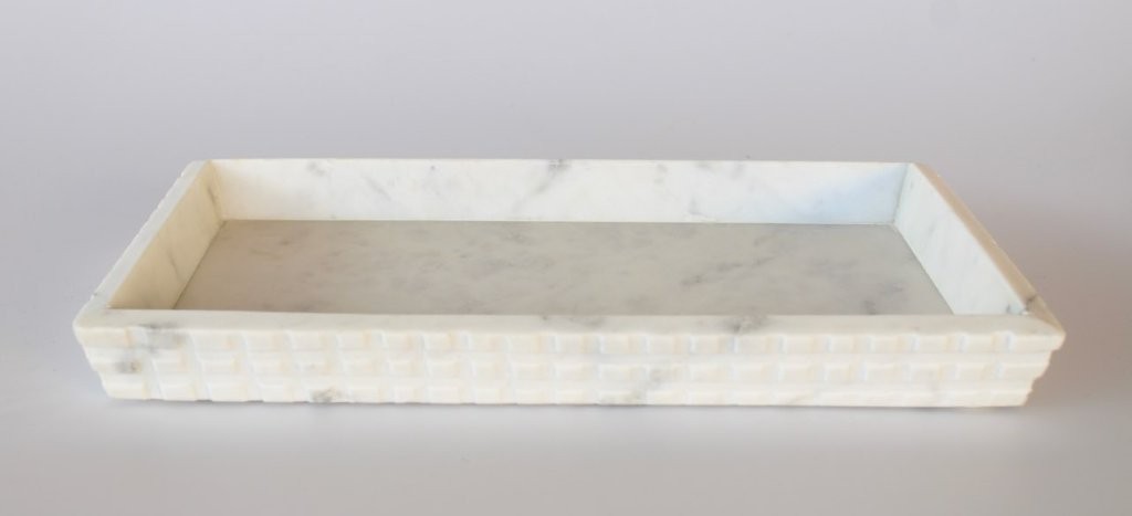 White Marble Oblong Tray
